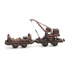 Narrow gauge wagon with crane 
