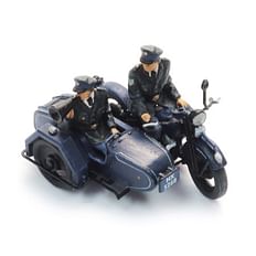 Police motorcycle with sidecar + 2 figures 