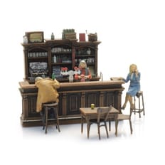 Cafe Interieur mit 3 Figuren 