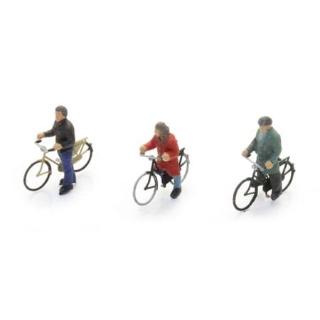 Waiting cyclists  (3x) 