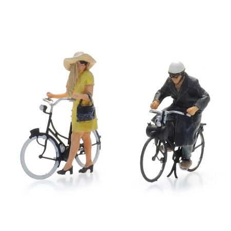 Solex and mobylette riders (2x) 