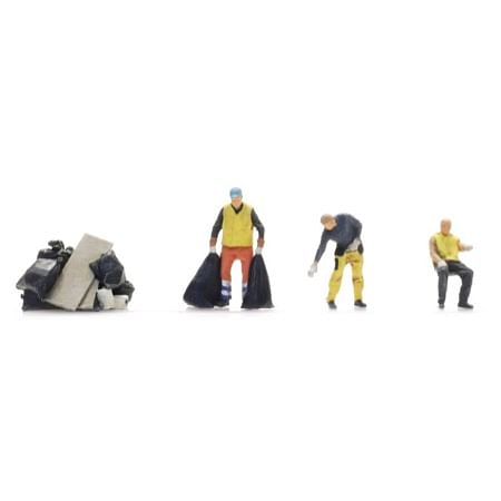 Bin men hi-viz (3x) 