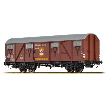 GEDECKTER GÜTERWAGEN GLMHS 50 „OSRAM” DER DB 