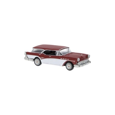 Brekina, Buick Century Caballero, dunkelrot/weiss, 1957, 1:87 