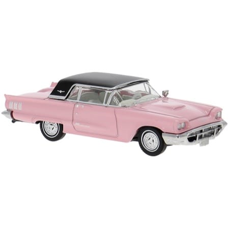 Brekina, Ford Thunderbird Cabriolet, hellrosa/schwarz, 1960, 1:87 
