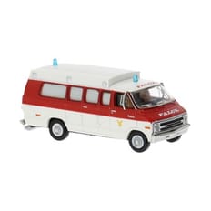 Brekina, Dodge B 200 Ambulance, 1975, Falck, 1:87 