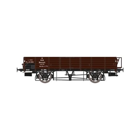 DSB PFR 14205, platform, 8 bremseklodser og smal buk, ca 1950-58 
