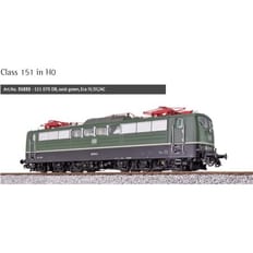 Electric engine, H0, BR 151, 151 070 DB, oxid green, Era IV, prototype around 1988, LokSound, Panto, DC/AC 
