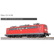 Electric engine, H0, BR 151, 151 087 DB, traffic red, Era V, prototype around 2003, LokSound, Panto, DC/AC 