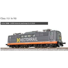 Electric engine, H0, BR 151, 162004 Hectorrail, grey/orange, Era VI, prototype around 2020, LokSound, Panto, DC/AC 