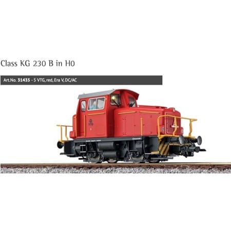 Dieselengine, H0, KG230, 5 VTG, red, Era V, prototype around 1998, LokSound, Smoke unit, Automatic coupler, DC/AC 