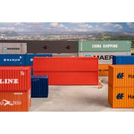 40\' Container, rot, 2er-Set 