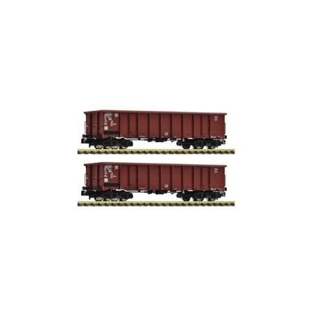 2 piece set: Open goods wagons 