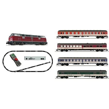 z21<sup>®</sup>start Digitalset: Diesellok BR 221 mit Schnellzug („Popfarben“), DB DC