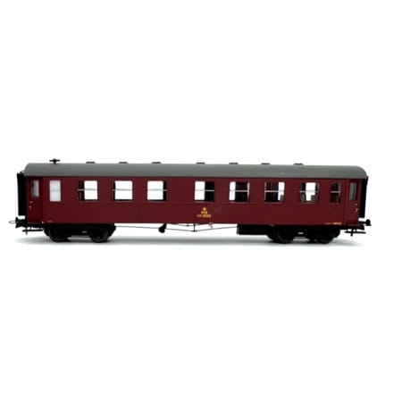 DSB Cpl kupevogn Litra 3255, rødbrun 