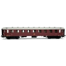DSB Cc 2.kl kupevogn Litra 1125, rødbrun 