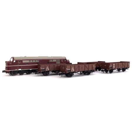 DSB MX 1011 Vinrød DC digital med 4 stk. PB-vogne DC