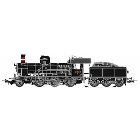 DSB D 822 damplokomotiv, DC analog DC