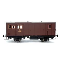 Rejsegodsvogn, DSB EH 6682, pladebeklædt, vinrød 