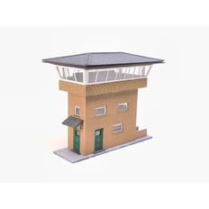 Moderne blokpost i gule sten    