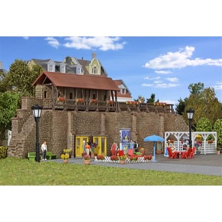 H0 Stadtmauer mit Kleingarten 
