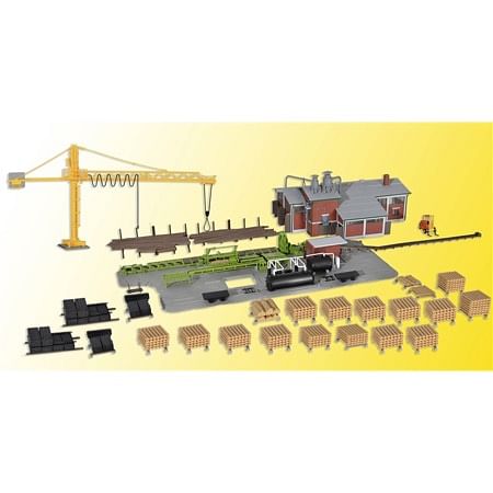 H0 Saegewerk mit Schwellens 