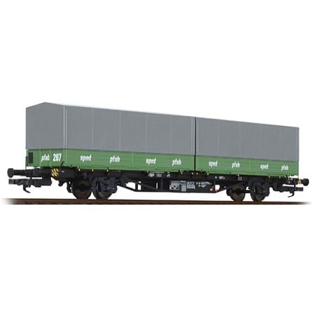 Containertragwagen Lgjss 571, 2 Wechselpritschen "Hans 