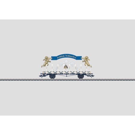 Rungenwagen Bauart R 02 der Deutschen Reichsbahn Gesellschaft (DRG) und der Deutschn Bundesbahn (DB). Fiktive Gesatltung zum Weihnachtsfest. 
