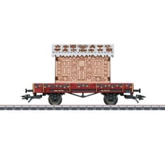 Niederbordwagen Bauart X 05. Fiktive Gestaltung zum Weihnachtsfest. 