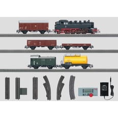 Digital-Startpackung Dampflok 230 Volt. Güterzug mit großer C-Gleis-Anlage, Transformator und Mobile Station. - BR 86 