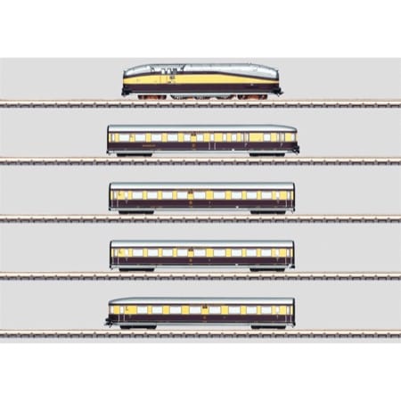 Zugpackung "Henschel-Wegmann". - BR 61 DRG 