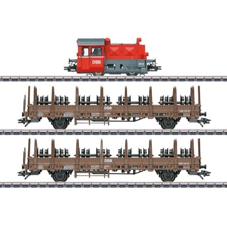 DSB Köf II med Kbs fladvogne 