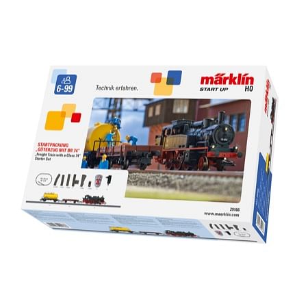 Märklin Start up - Startpackung "Güterzug mit Baureihe 74". 230 Volt - BR 74.4-13, DB 