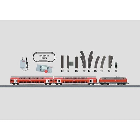 Digital-Startpackung "Regional-Express". 230 Volt. - BR 218 DBAG + 2 Doppelstockwagen 