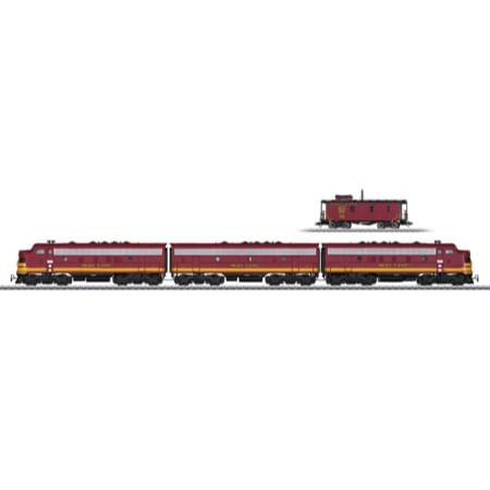 Dieselelektrische Lokomotive mit Caboose - EMD F7 A-B-A, SOO Line AC