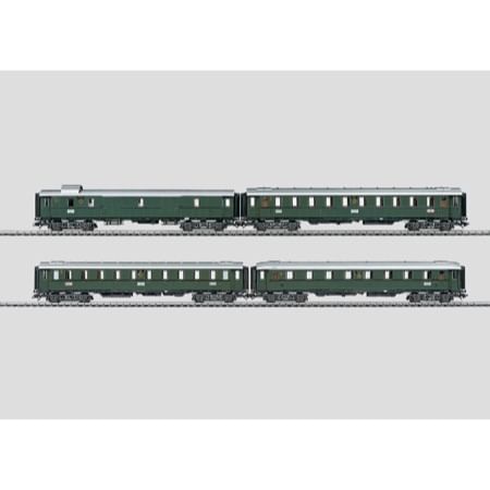Wagen-Set Schnellzug der Reichsbahnzeit. 
