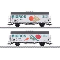 Kühlwagen-Set "Migros", 2 Wagen, DB, III 