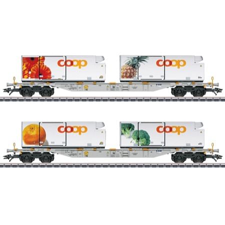 Coop Container Flat Car Set 