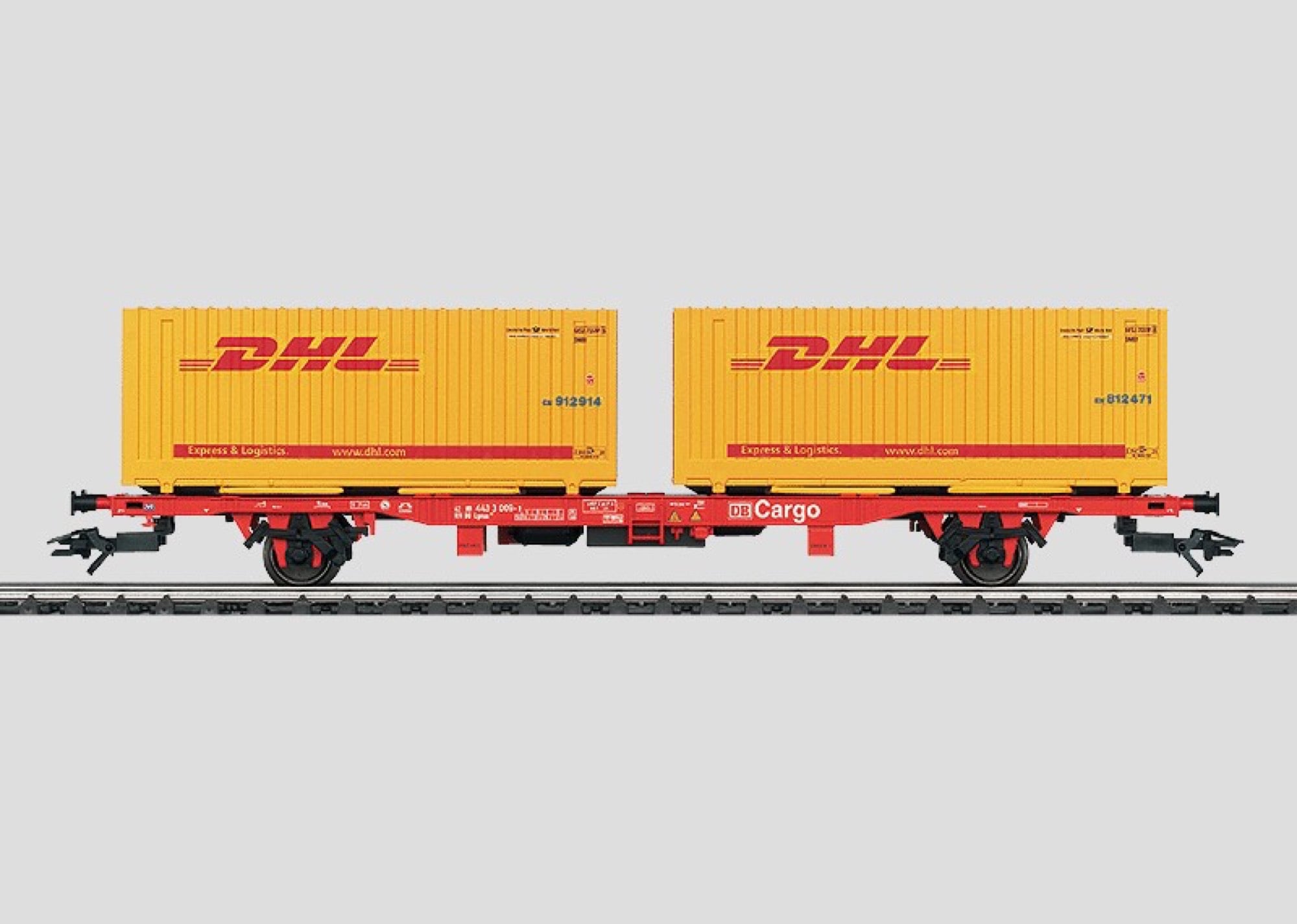 marklin＊メルクリン HO 47705 貨車　DHL Märklin 47705 - Containertragwg. DHL DB AG