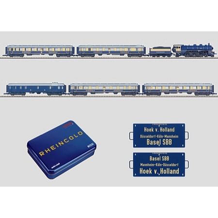 Zugpackung "75 Jahre Rheingold". - BR 18.4 DRG 