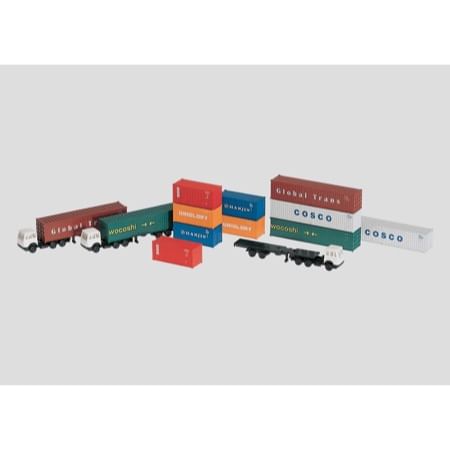 Container-Set mit LKW-Transport. - Containerset 