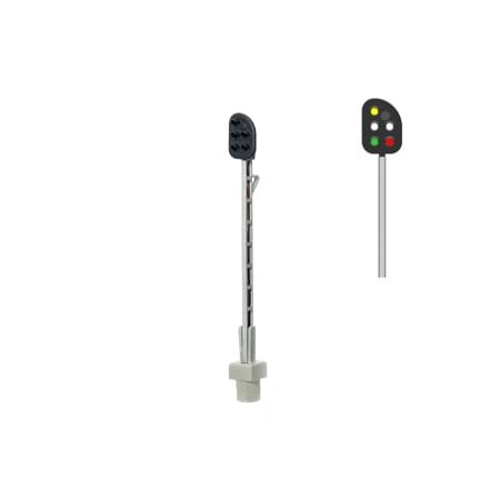 DSB DV Signal on pole with 5 lights - (yellow/white/white/green/red) 