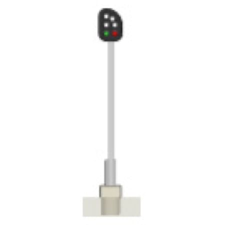 DSB DV Signal on pole with 6 lights - (white/white/white/white/green/red) 