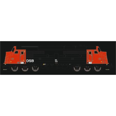 DSB MX 1033, Rød/Sort, DC m. lyd DC