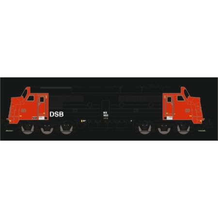 DSB MX 1022, Rød/Sort, DC m. lyd DC