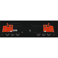 DSB MX 1018, Rød/Sort, DC m. lyd DC