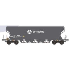 H0 Getr.wag. Tagnpps 101m³ 'ERMEWA' dkl.grau Logo weiß geänd. Wag.nr. 