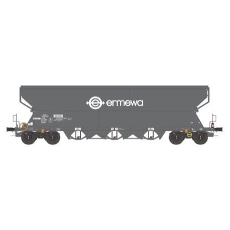 Getreidewagen Tagnpps 101m ERMEWA, dkl.grau, m. Zugschl.bel. DE, DC/DCC 