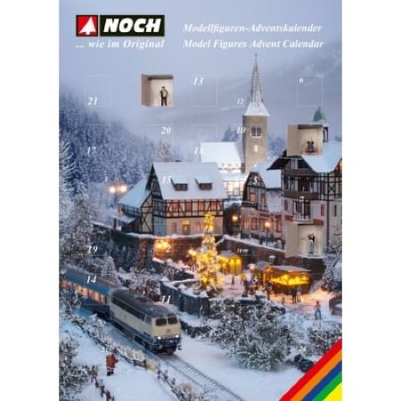 Julekalender med figurer, spor H0 