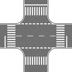 Crossing, gray, 22 x 22 cm 